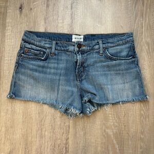 Hudson Kenzie Cut Off Denim Jean Shorts Light Wash Size 28 Designer Mid-Rise
